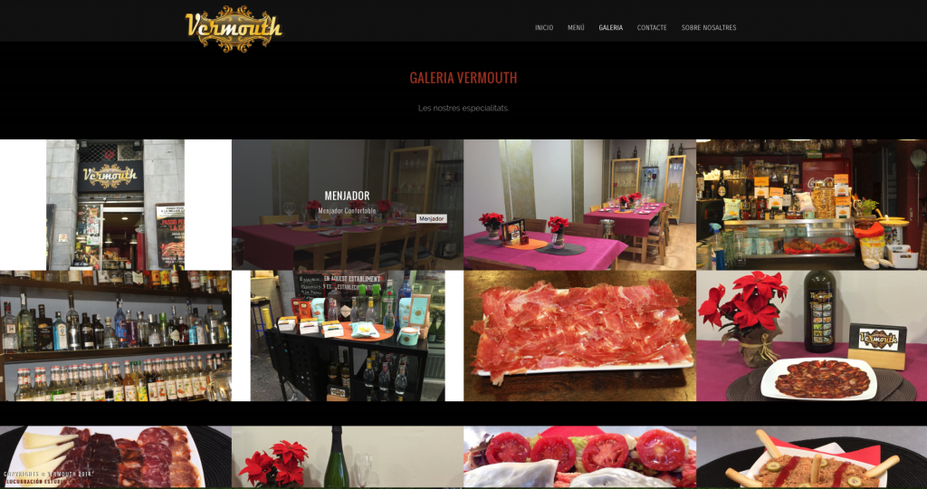 Galería de imágenes de la web del Vermouth