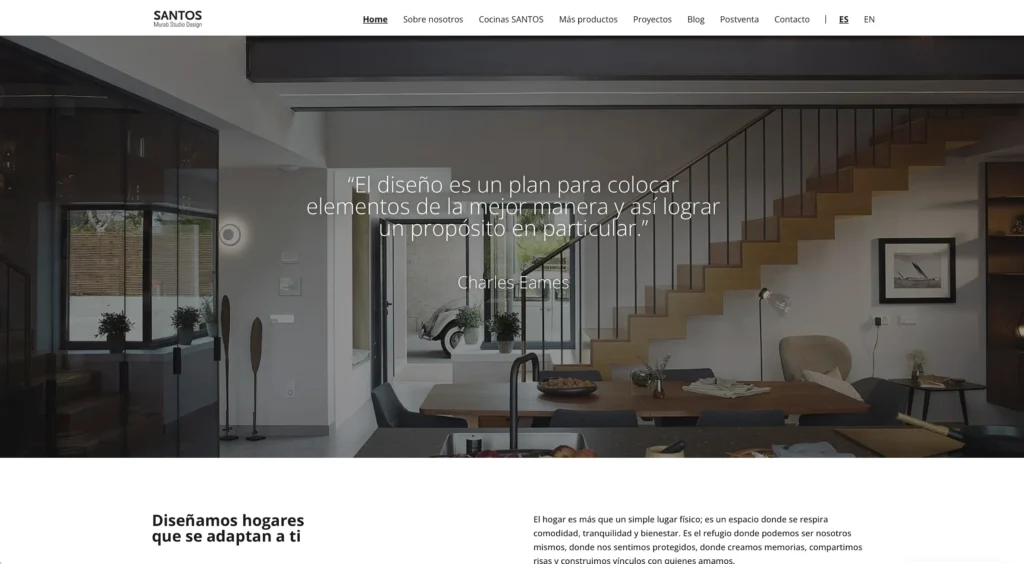 diseño web estudio de arquitectura de interiores